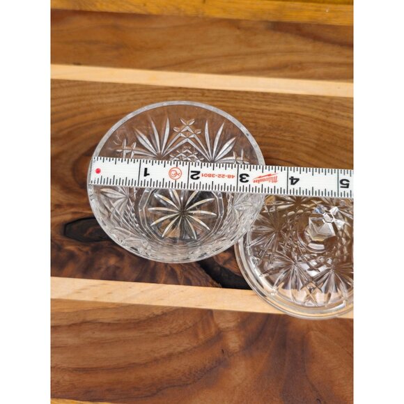 Vintage Crystal DArques Lidded Candy Dish With Starburst Design - Picture 7 of 11